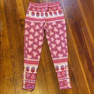 Pink patterned leggings